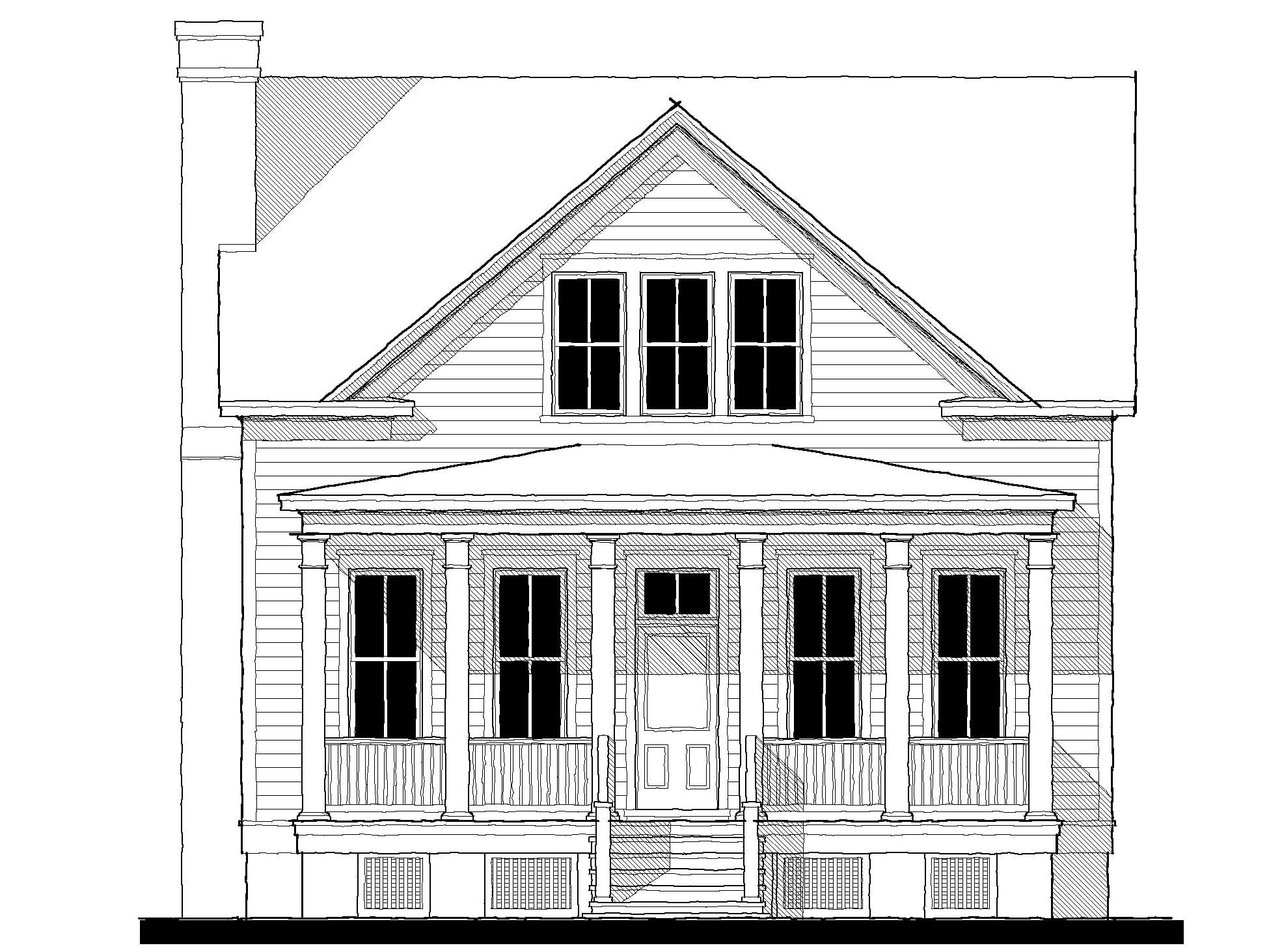Wiggins Street Cottage (09364) — featured elevation