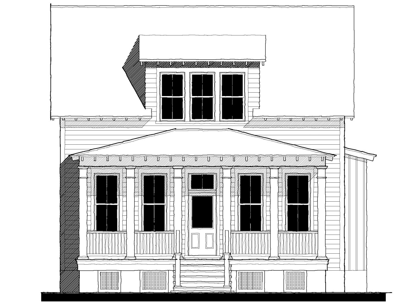 Wiggins Street Cottage (11304K) — featured elevation