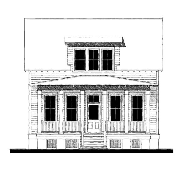 Wiggins Street Cottage (123100) — featured elevation