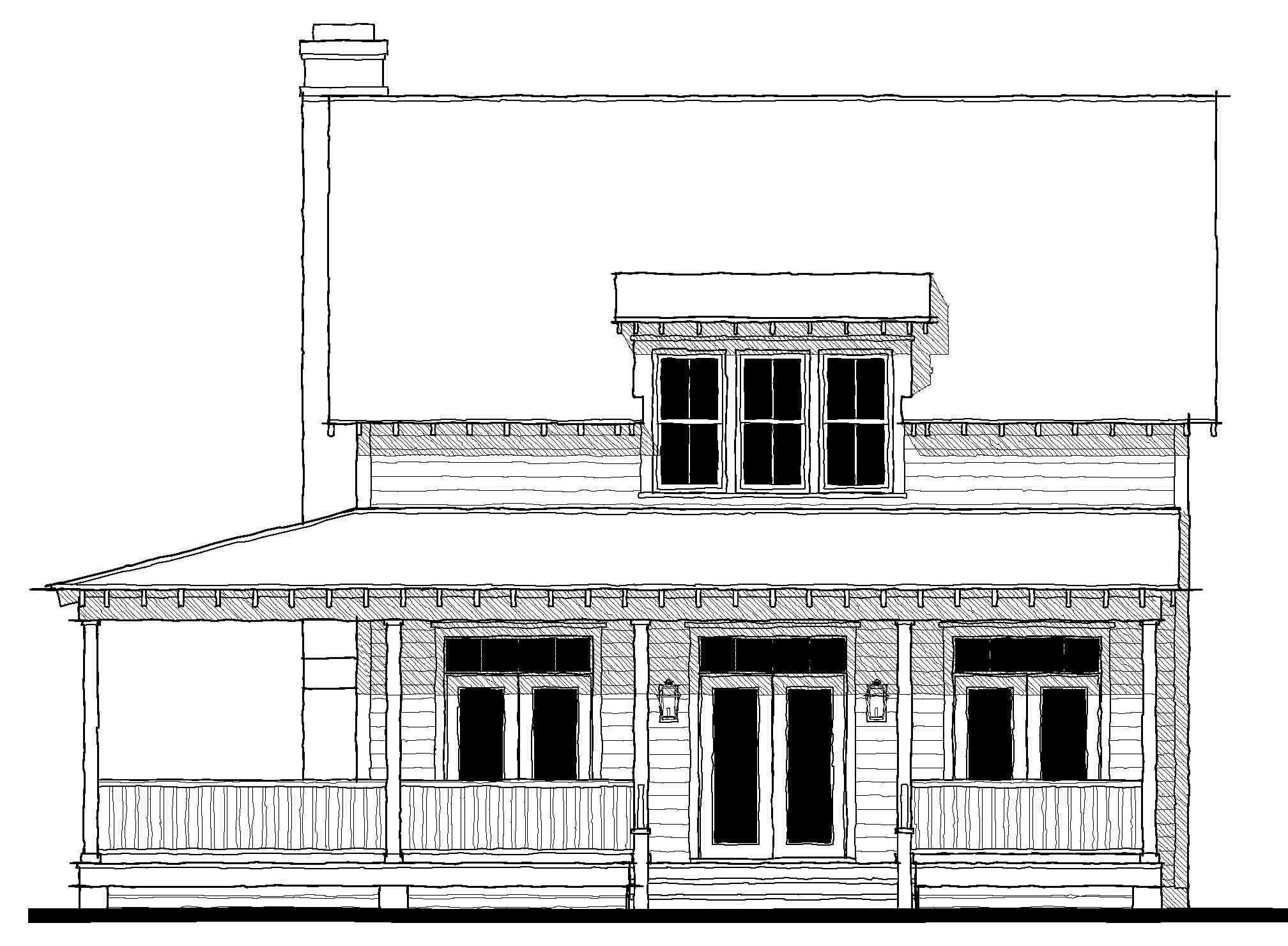 Wiggins Street Cottage (14398) — featured elevation