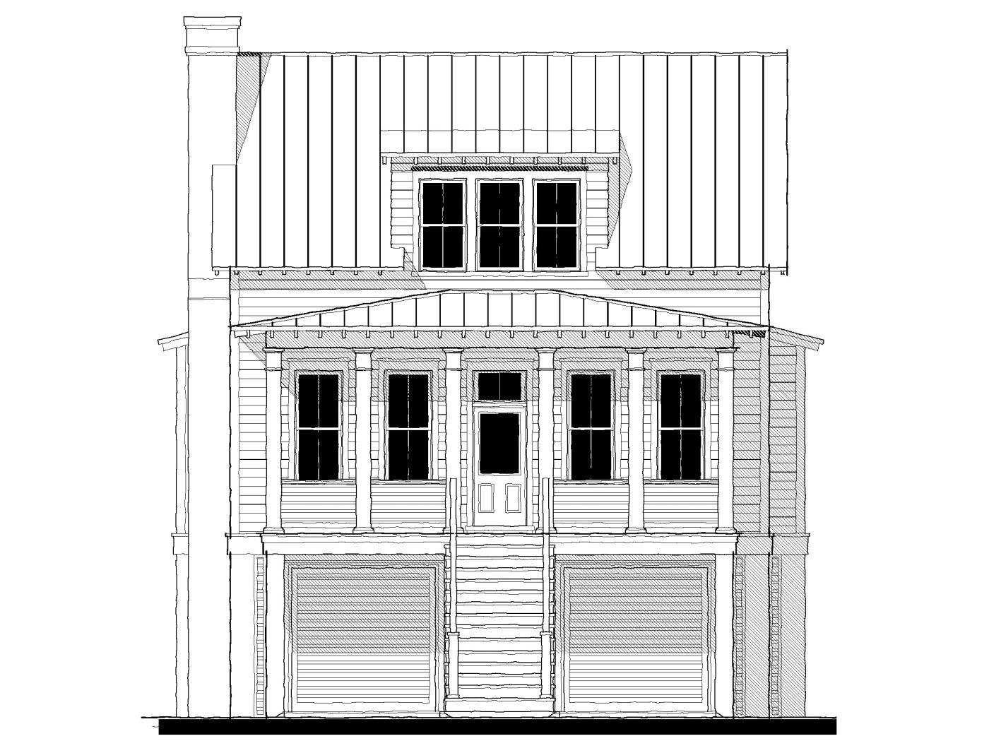 Wiggins Street Cottage (15317) — featured elevation