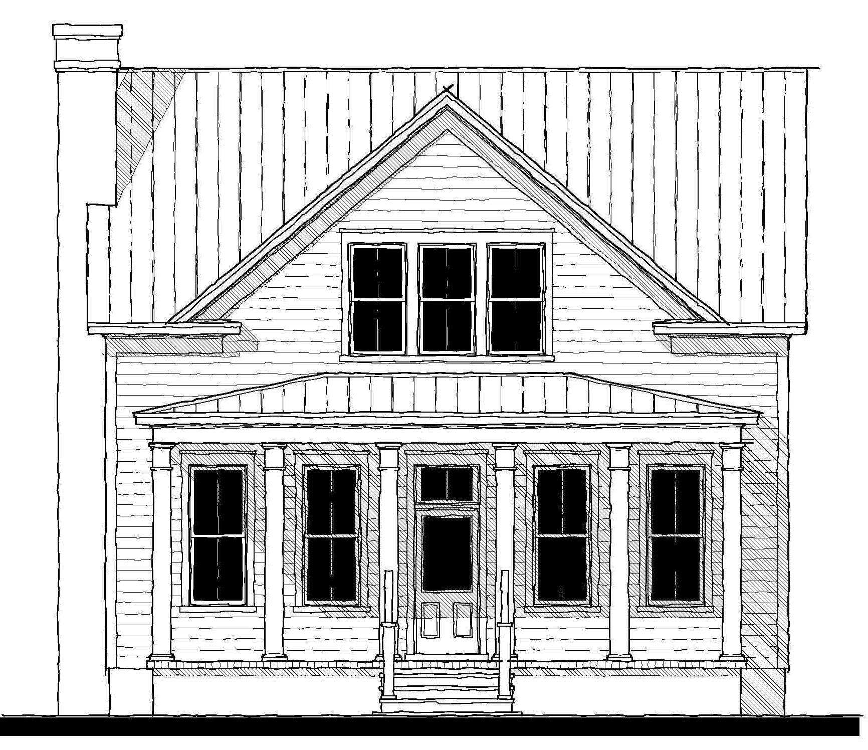 Wiggins Street Cottage (153208) — featured elevation