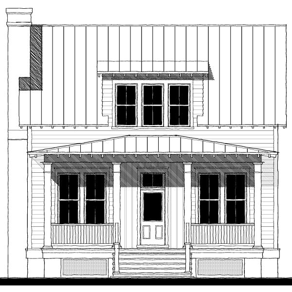 Wiggins Street Cottage (153246) — featured elevation