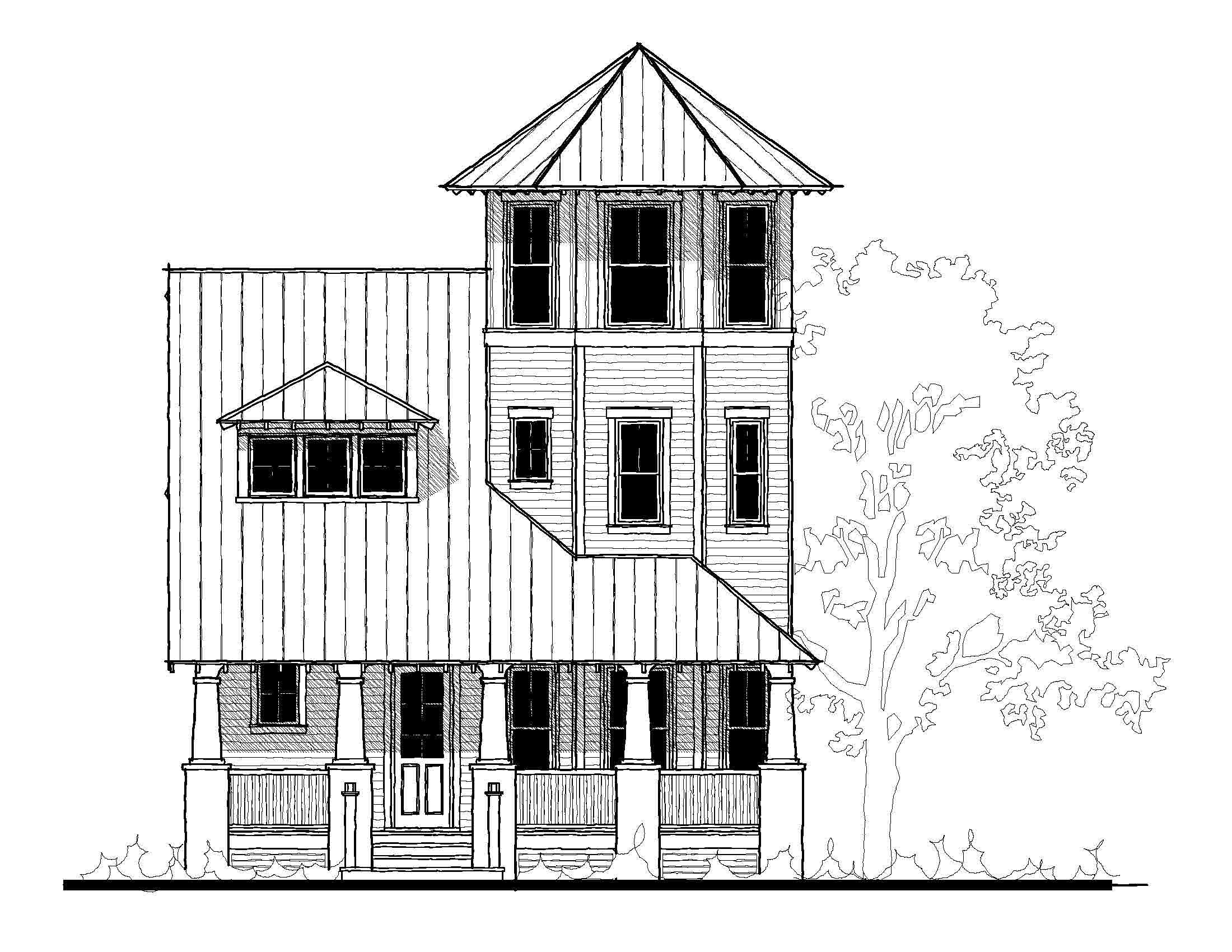 Windy Gap Tree House — featured elevation