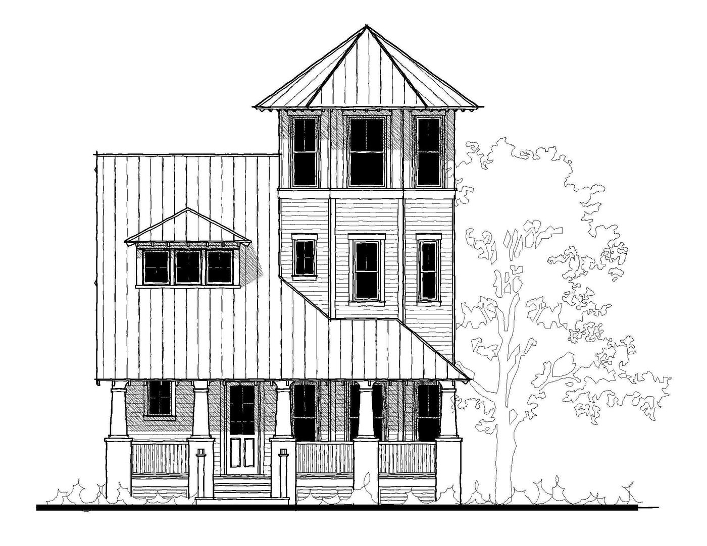 Windy Gap Tree House — featured elevation